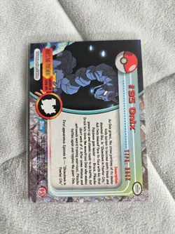 Onix Pokemon Topps TV Animation Edition #95 1998 NEW Rare Card - Image 2