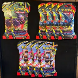(10) Pokemon Mega Evolution Phantasmal Flames Booster Pack Art Set Lot - Image 1