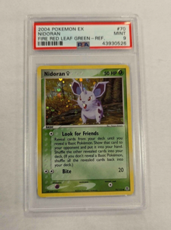 2004 Pokemon EX Fire Red & Leaf Green Nidoran Reverse Foil 70/112 PSA 9 - Image 1
