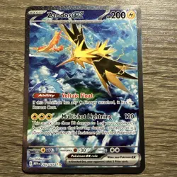 Pokemon TCG Zapdos EX Scarlet & Violet 151 Card 202/165 Near Mint Condition - Image 1