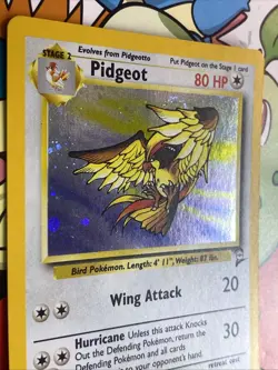 Pokemon Pidgeot TCG Base Set 2 Holo Unlimited Rare Card 14/130 NM Condition - Image 3