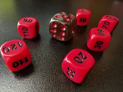 Pokemon TCG Damage Counter Dice Astral Radiance 2022 ETB Red Black - Image 2