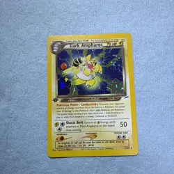 Pokemon Neo Destiny 1st Edition Dark Ampharos Holo Card 1/105 - Image 1