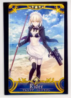 Fate Grand Order FGO Arcade Rider Artoria Pendragon Card Non-Foil - Image 1