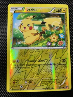 Pikachu 27/111 XY-Furious Fists Reverse Holo 2014 Pokemon Card NM Vintage Rare - Image 1