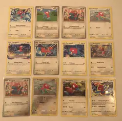 Lot Of 12 Porygon Porygon2 and Porygon-Z Pokemon Cards - Image 1