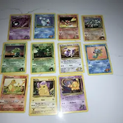 Lot of 11 Different Vintage Basic Pokemon Cards - 2000 - Image 1