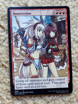 INSURRECTION : altered-art card for use with MTG : w- SEXY ANIME SCHOOL GIRLS! - Image 1