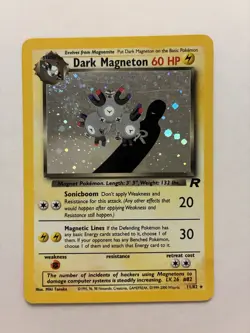 Pokemon Dark Magneton TCG Holo Rare Card 11/82 - Image 1