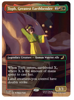Toph, Greatest Earthbender - Borderless Avatar MTG - Image 1