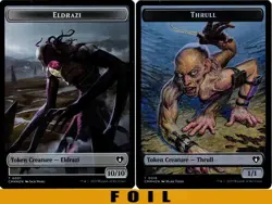 1x MTG - ELDRAZI \ THRULL TOKEN #01/18 - FOIL - Commander Masters - Image 1