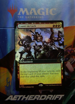 MTG DFT: Count on Luck (Enchantment) Aetherdrift Foil Rare 0365 - Image 1