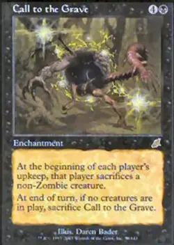 Heavy Play, English MTG Regular Call to the Grave Scourge Magic the Gathering - Image 1