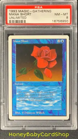 MTG Unlimited Edition 1993 Mana Short PSA 8 NM/MT Old School 93/94 - Image 1