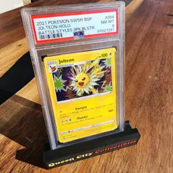 PSA 8 Jolteon HOLO 2021 Pokemon SWSH Black Star Promo Battle Styles - #094 - Image 1