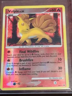 Vulpix Shiny SH6 Reverse Holo Secret Rare Platinum 2009 Pokemon TCG NM English - Image 1