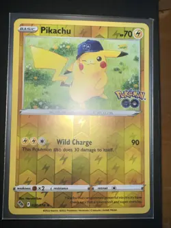 Pikachu #028/078 Reverse Holo Rare 2022 Pokemon Go NM M - Image 2