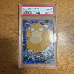 Pokemon 2000 Topps Chrome Psyduck Tekno PSA 10 Gem Mint #54 - Image 1