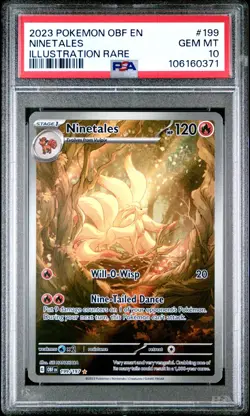 2023 Pokemon SV Obsidian Flames OBF EN Ninetales #199/197 PSA 10 - Image 1