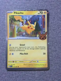 Pikachu 18/91 Stamped - Cosmos Holo Trick or Trade 2024 - Pokemon TCG - (NM) - Image 1