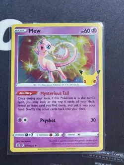 Mew - 011/025 - Holo Rare NM-Mint Pokemon SWSH07.5 - Celebrations - Image 1