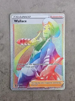 Pokemon TCG Wallace 208/195 Silver Tempest Sword & Shield Secret Rare NM - Image 1