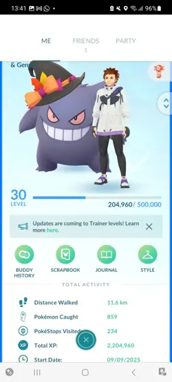 Pokemon Go (Stage 30) Shiny Gengar Halloween Hat ( 9 Shinys ) - Image 1