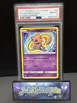 Pokemon Card Shining Mew 40/73 Sun & Moon Shining Legends PSA 10 GEM MINT - Image 1