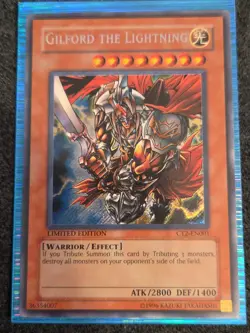 Yugioh! Gilford the Lightning CT2-EN001 Secret Rare Limited Edition Near Mint - Image 1