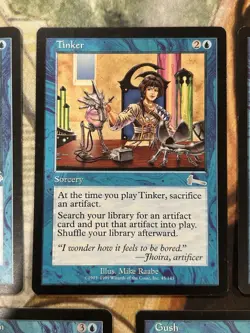 MTG Foil Tinker Gush Fact or Fiction Disrupt Vintage Lot of 5 Cards - NM/LP+ ?? - Image 3