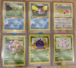 1st Edition Pokemon Card Lot WOTC Jungle Fossil Dodrio Exeggcute Paras Venonat - Image 1