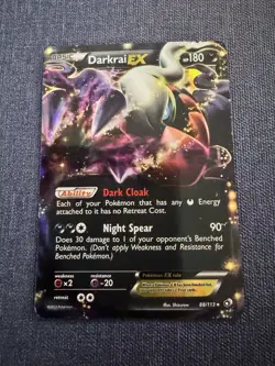 Pokemon TCG Darkrai EX Ultra Rare Card 88/113 Legendary Treasures - Image 1