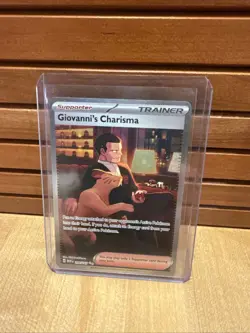 Pokemon TCG Giovanni's Charisma Full Art Trainer Card 204/165 151 - Image 1
