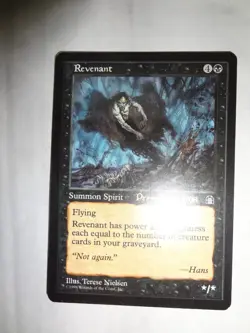 MTG MAGIC THE GATHERING CARD PRERELEASE REVENANT STRONGHOLD PROMO 1998 DATED BLA - Image 1