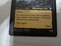 MTG MAGIC THE GATHERING CARD PRERELEASE REVENANT STRONGHOLD PROMO 1998 DATED BLA - Image 2