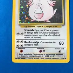 Chansey 3/102 Holo 1999 WOTC Pokemon TCG Base Set Unlimited Rare Card MP - Image 3