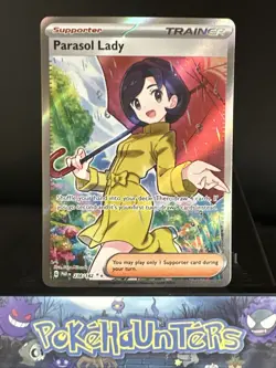 Pokemon Card Parasol Lady 238/182 Paradox Rift Trainer Full Art Ultra Rare NM - Image 1