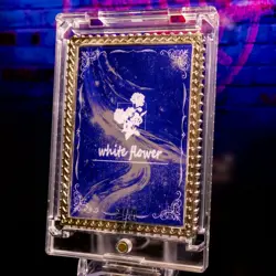 Tifa Lockhart Meowth FF7 Silver Metal Framed Card Jewel Encrusted Pokemon - Image 3