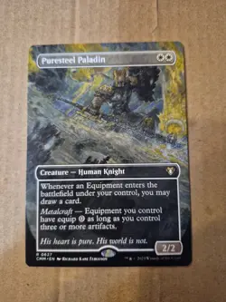 Puresteel Paladin (Borderless) Commander Masters Regular - Image 1