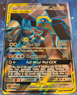Pokemon TCG Unbroken Bonds 2019 Tag Team Lucario & Melmetal GX 203/214 SM - Image 1