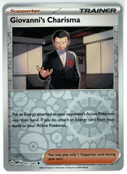 Pokemon TCG Giovanni's Charisma 161/165 Sv: Scarlet & Violet 151 Reverse Holo - Image 1