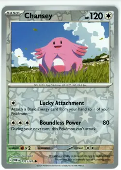 Pokemon TCG Chansey 133/167 Sv06: Twilight Masquerade Reverse Holo - Image 1