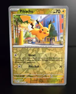 Pokemon TCG - PIKACHU - 018/091 - REVERSE HOLO - SV PALDEAN FATES (2024) - LP/NM - Image 1