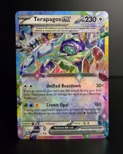 Pokemon TCG - TERAPAGOS EX #128 - HOLO - DOUBLE RARE - STELLAR CROWN (2024) - NM - Image 1