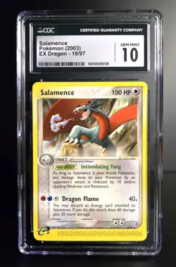 Pokemon TCG - SALAMENCE - 19/97 - RARE - EX DRAGON (2003) - CGC 10 (GEM MINT) - Image 1