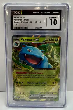 Venusaur ex Pokemon (2023) Scarlet & Violet 151 - 003/165 Holo GEM MINT 10 - Image 1
