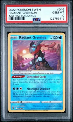 2022 POKEMON SWORD & SHIELD ASTRAL RADIANCE #046 RADIANT GRENINJA PSA 10 - Image 1