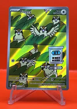 Pidgey IR 207/197 Illustration Rare Holo Full Art Obsidian Flames Pokemon TCG NM - Image 1
