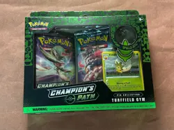 Pokemon TCG Champion's Path Turffield Gym Pin Collection Sealed - US SELLER - Image 1