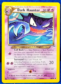 Dark Haunter Neo Destiny Near Mint 36/105 Regular Pokemon Unlimited Uncommon - Image 1
